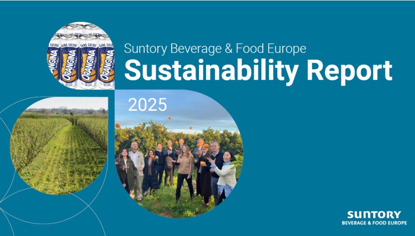 Suntory Beverage & Food Europe publica su Informe de Sostenibilidad 2025, impulsando avances en salud, clima, envases y personas